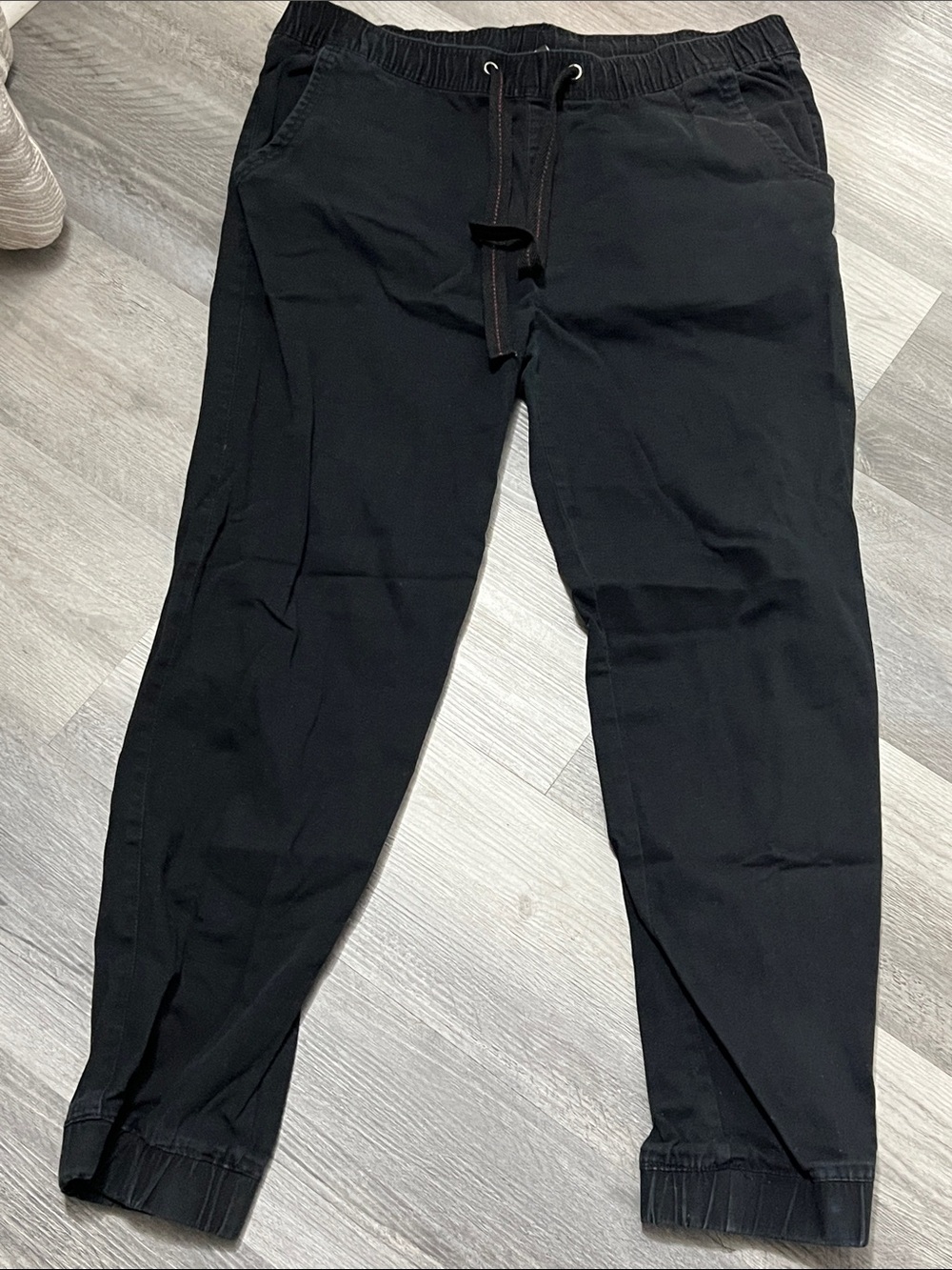 Galaxy By Harvic Black Elastic Drawstring Joggers